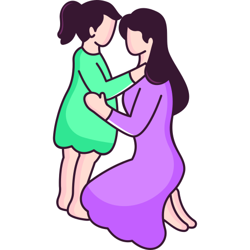 Mother and daughter - free icon