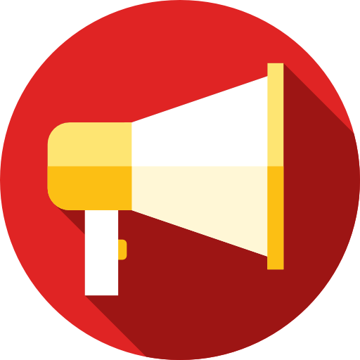 Megaphone Flat Circular Flat icon