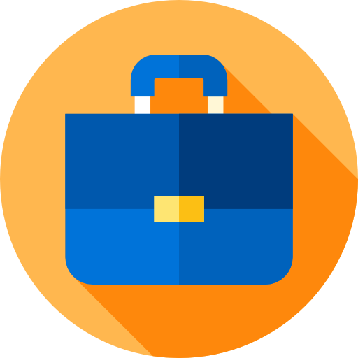 Briefcase Flat Circular Flat icon