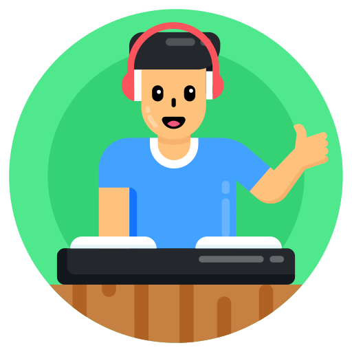 disc jockey icono gratis