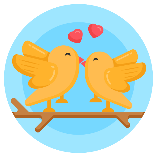 pájaro del amor icono gratis