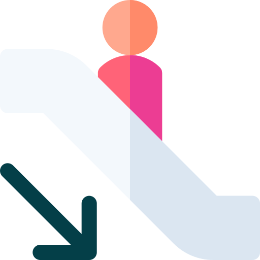 escalera mecánica icono gratis