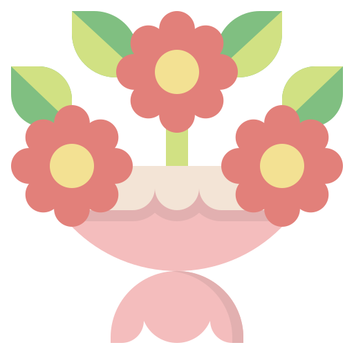 ramo de flores icono gratis