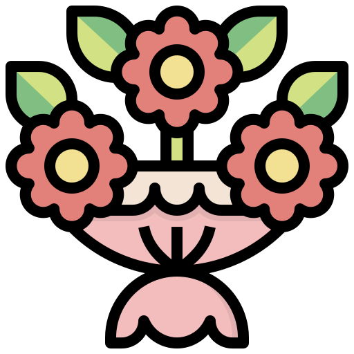 ramo de flores icono gratis