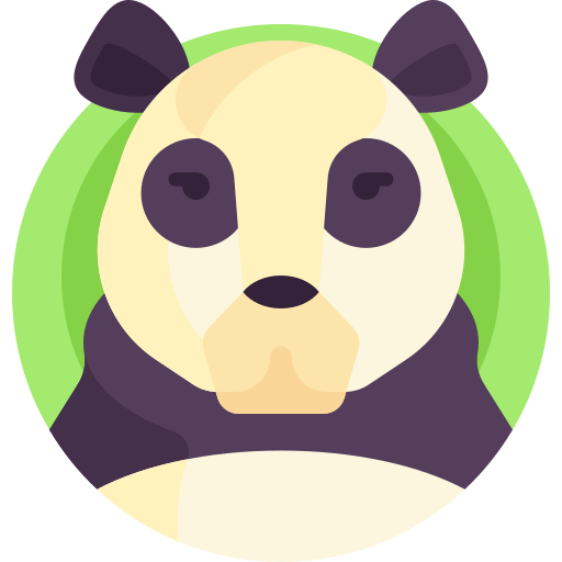 Panda bear Detailed Flat Circular Flat icon