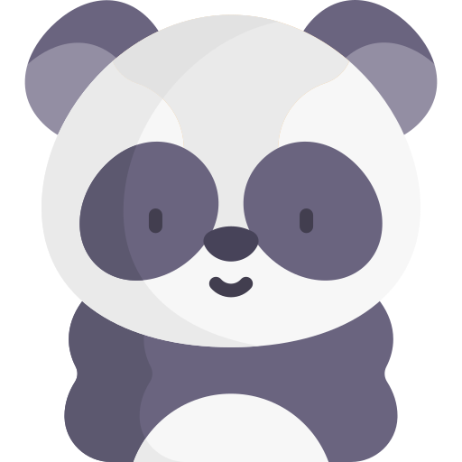 oso panda icono gratis