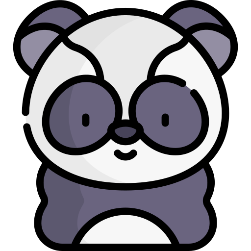 oso panda icono gratis