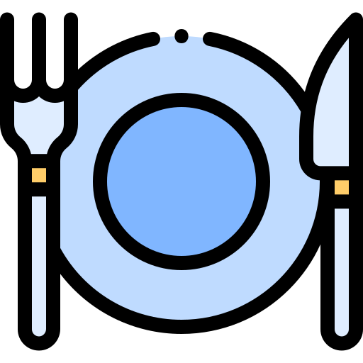 Cutlery Detailed Rounded Lineal color icon