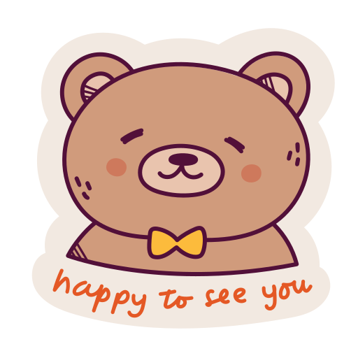 Teddy bear Stickers Free animals Stickers