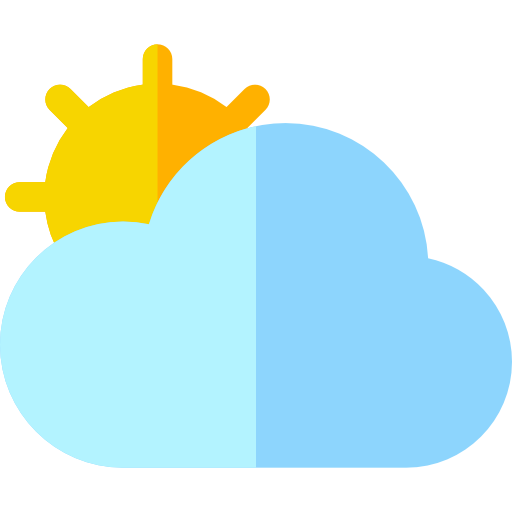 Cloudy Basic Rounded Flat icon