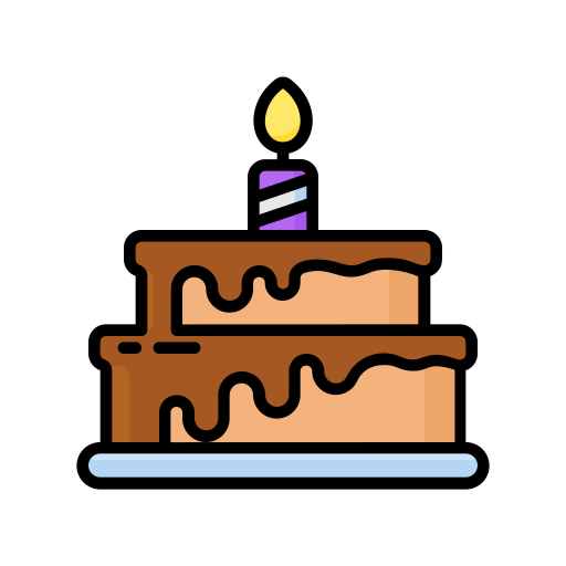 pastel de cumpleaños icono gratis