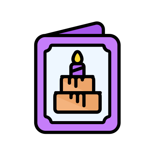 tarjeta de cumpleaños icono gratis