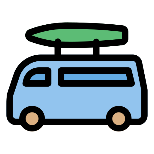 Camper van free icon Camper van free icon