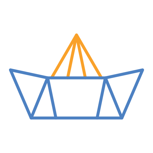 barco de papel icono gratis