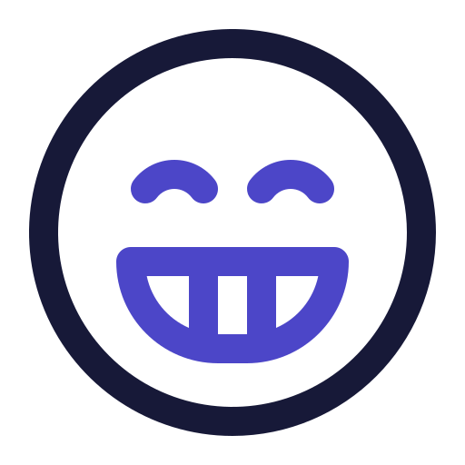 Grinning Generic Outline Color icon