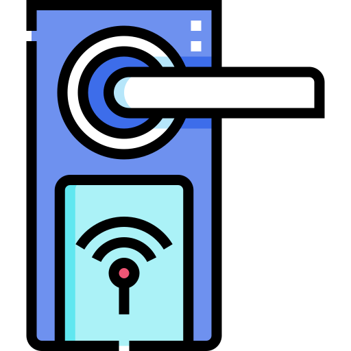 Smart lock Detailed Straight Lineal color icon