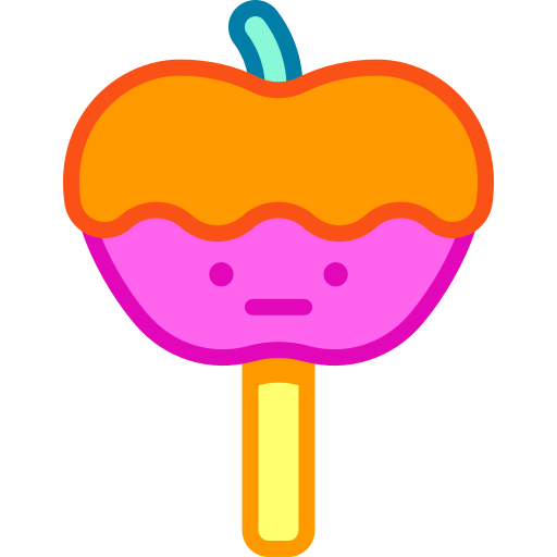 manzana de caramelo icono gratis