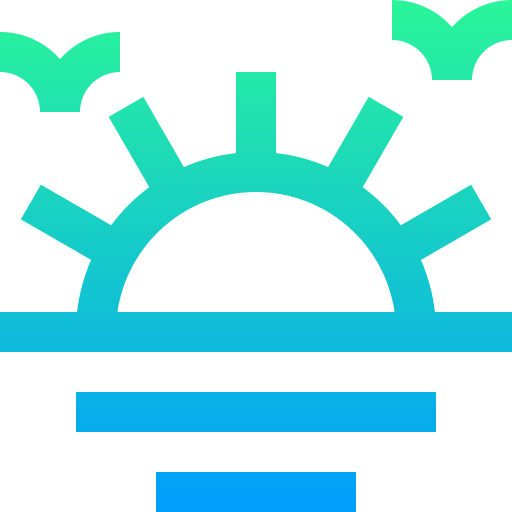 puesta de sol icono gratis