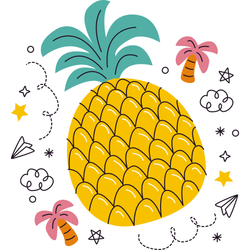 Pineapple free sticker Pineapple free sticker