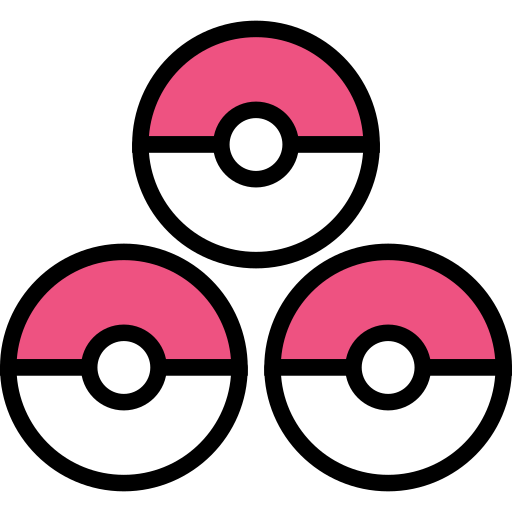 Pokeball Cute Color icon in PNG, SVG