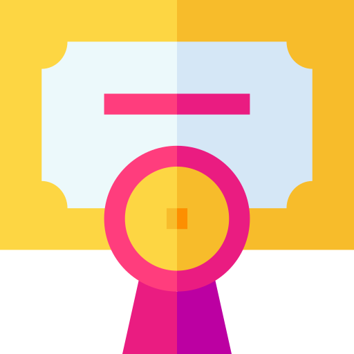 Certificate Basic Straight Flat icon