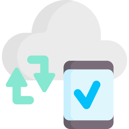 sincronización en la nube icono gratis