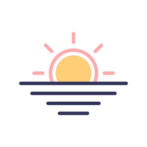 puesta de sol icono gratis