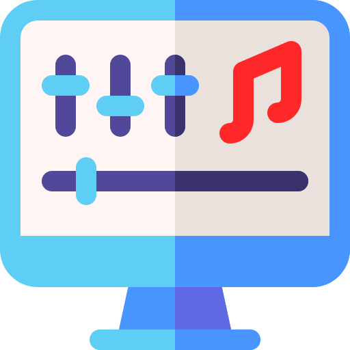 Pc Basic Rounded Flat icon