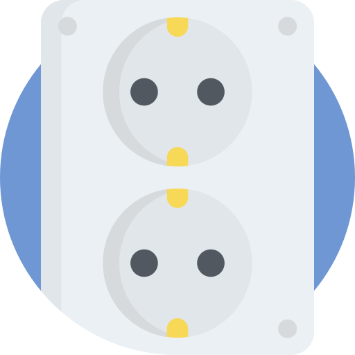 Wall socket Detailed Flat Circular Flat icon