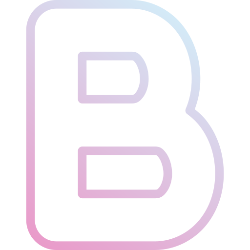 Letter B Super Basic Rounded Gradient Icon