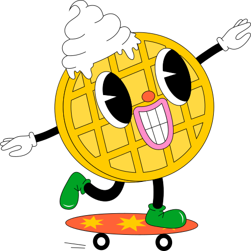 Waffle free sticker Waffle free sticker
