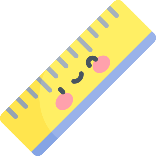 Ruler Kawaii Flat icon