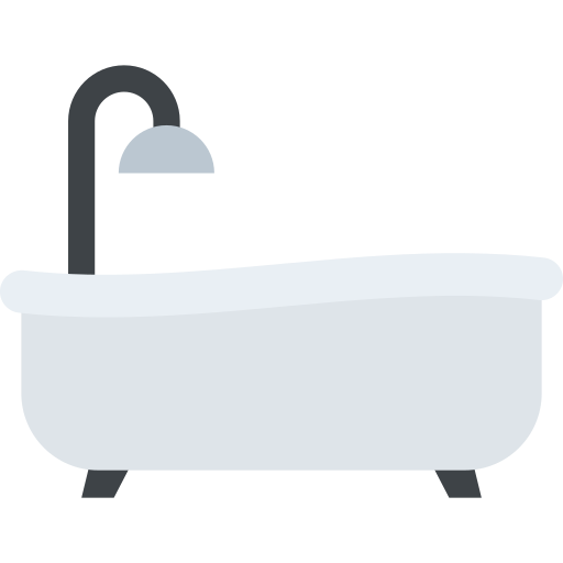 Bathtub Flat Color Flat icon