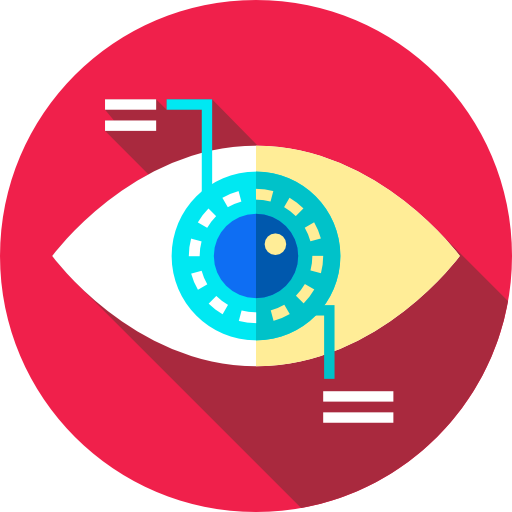 Bionic eye Flat Circular Flat icon