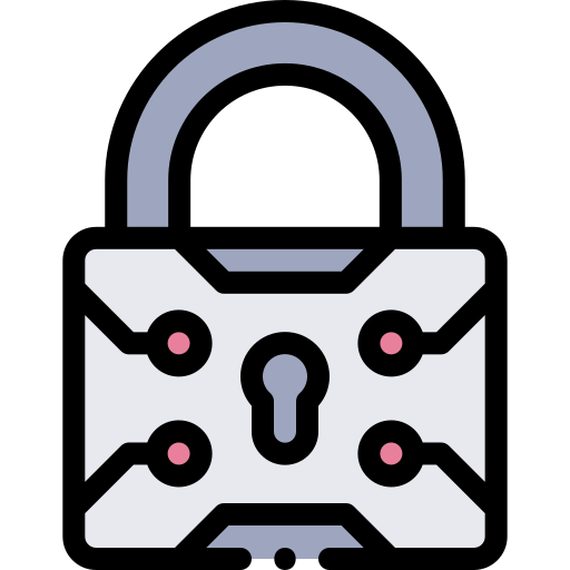 Padlock Detailed Rounded Lineal color icon