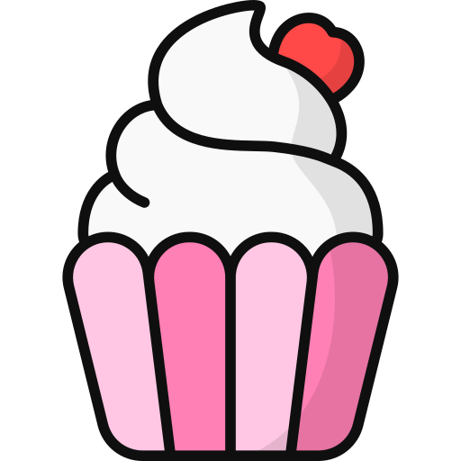 pink cupcake outline