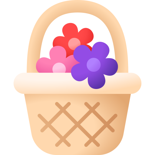 canasta de flores icono gratis