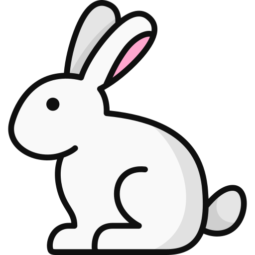 Animal rabbit one line art logo design Royalty Free Vector