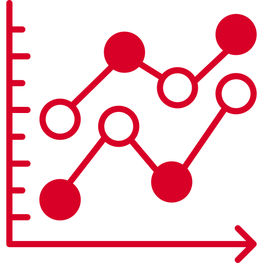 gráfico de líneas icono gratis