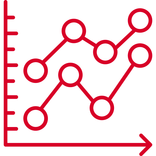 gráfico de líneas icono gratis