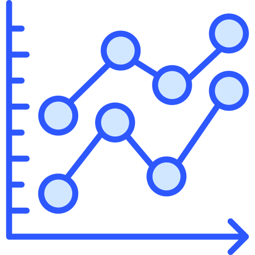 gráfico de líneas icono gratis