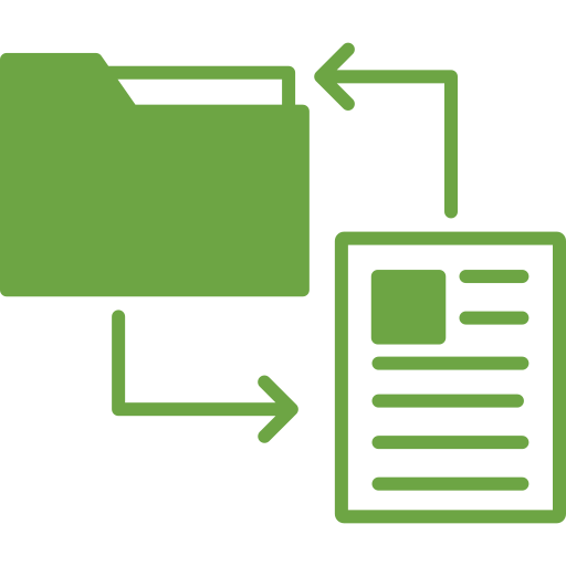 transformación de datos icono gratis