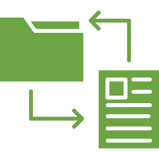 transformación de datos icono gratis