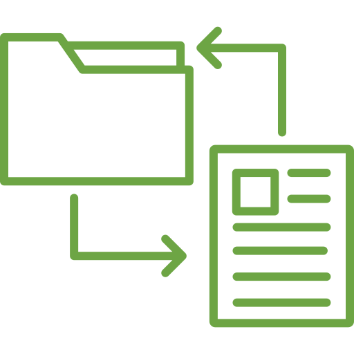 transformación de datos icono gratis