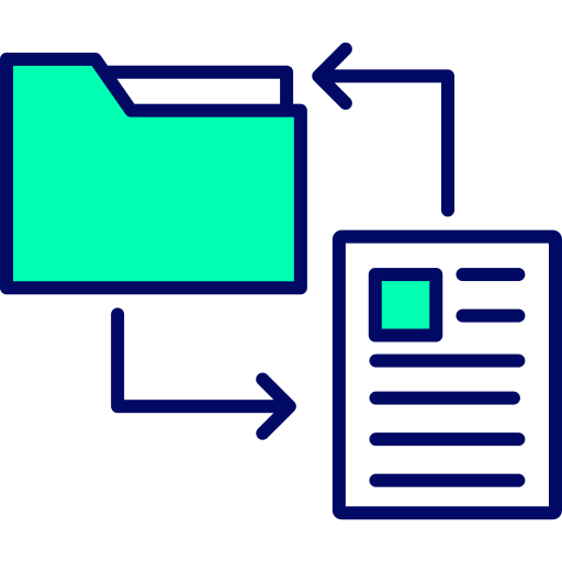 transformación de datos icono gratis