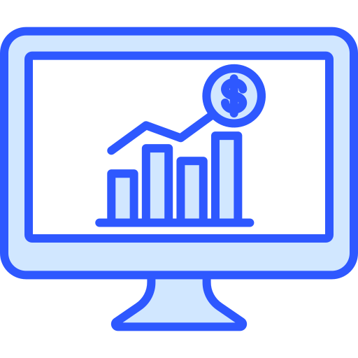 Bar chart Generic Blue icon