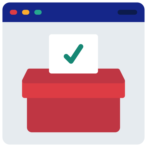 Online voting free icon