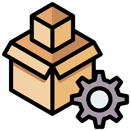 gestión de productos icono gratis