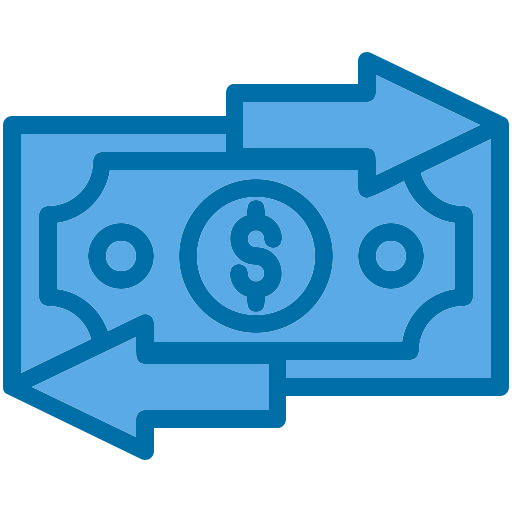 Cash flow Generic Blue icon