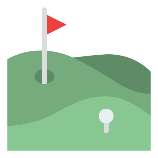 Golf course Iconixar Flat icon